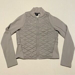 Nike AeroLayer Thermore Running Jacket Womens Sz Small Grey Flaw